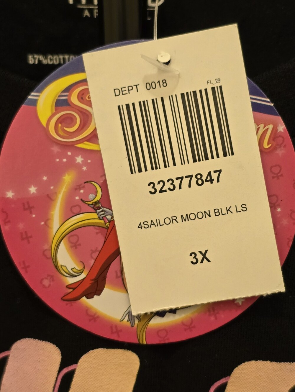 Pretty Guardian Sailor Moon Longsleeved Crop shirt - Size 3X -Juniors -Hot Topic - Picture 2 of 9